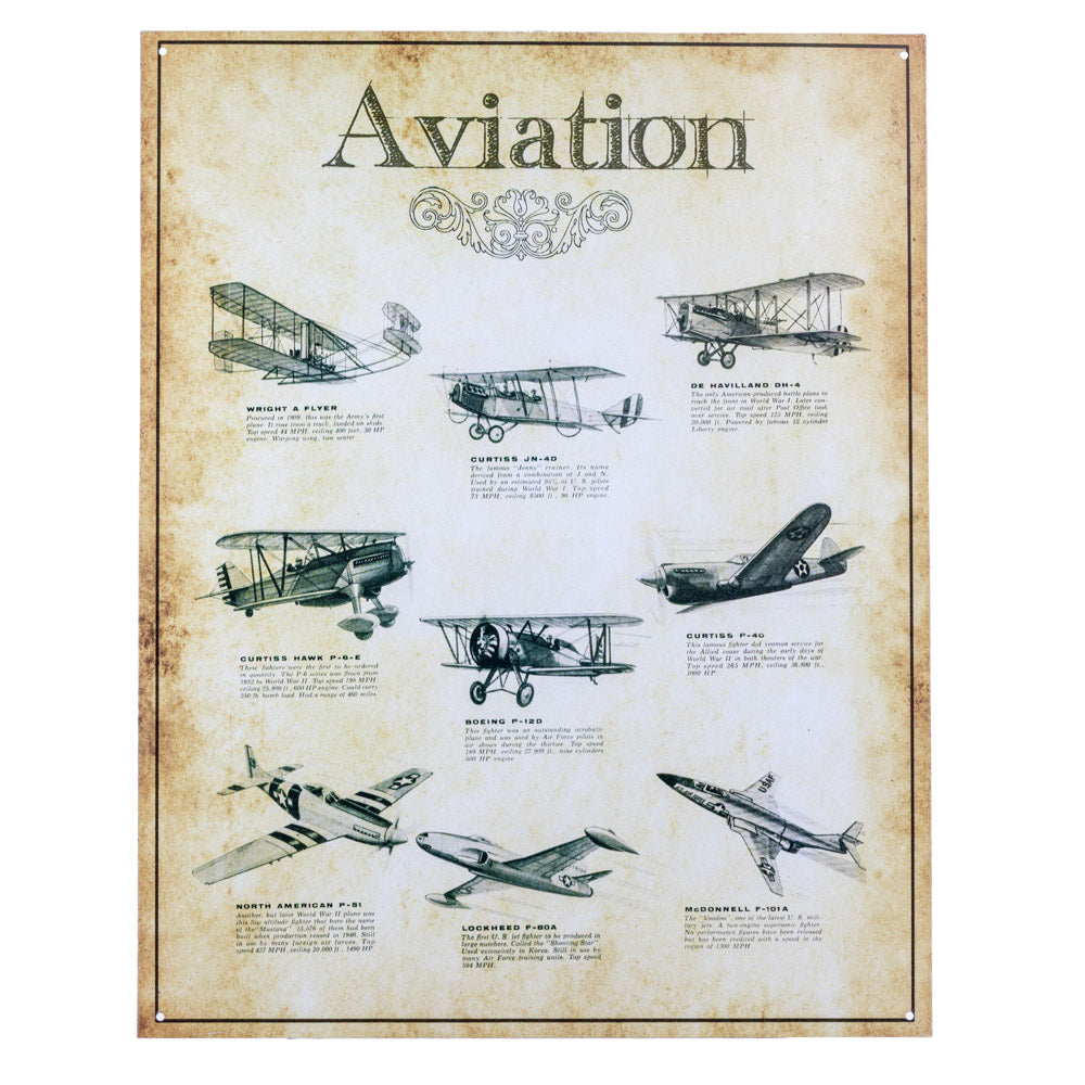 Aviation Tin SIgn