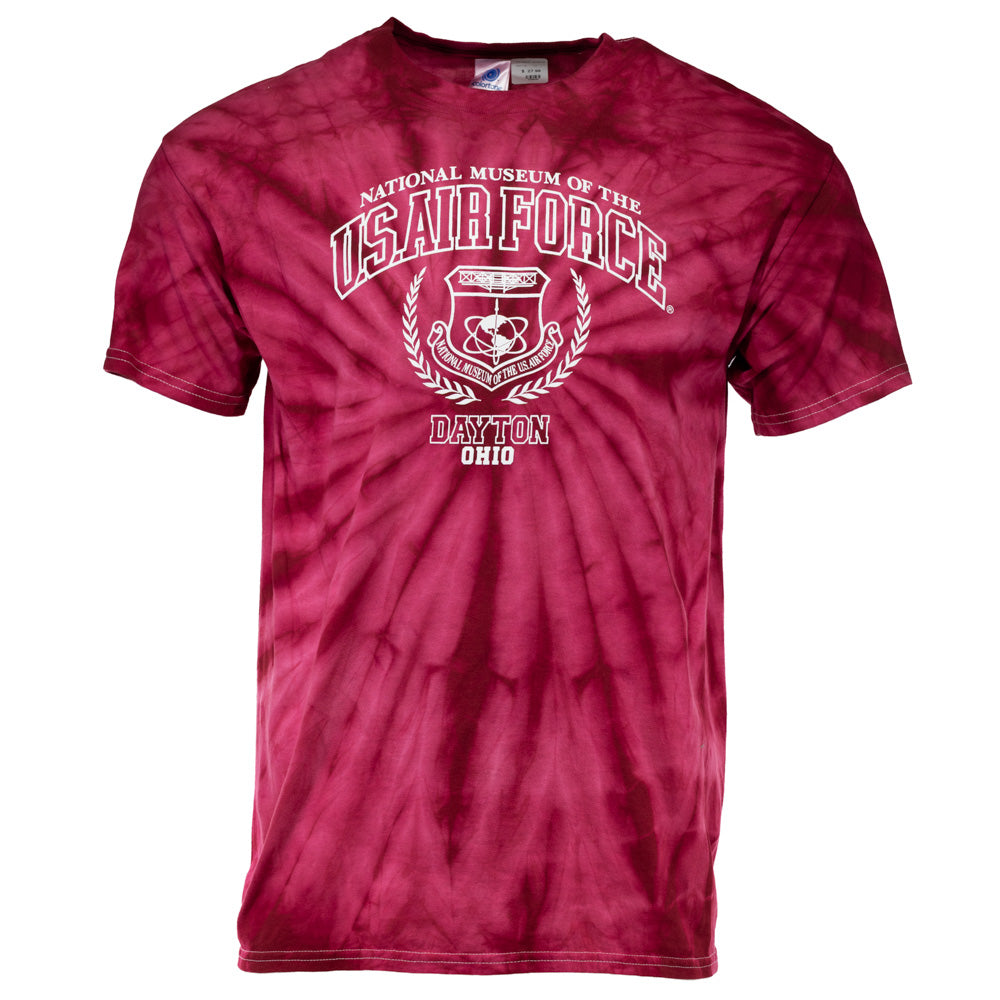 Assorted Museum Crest T-Shirt Colors - Red Tie Dye