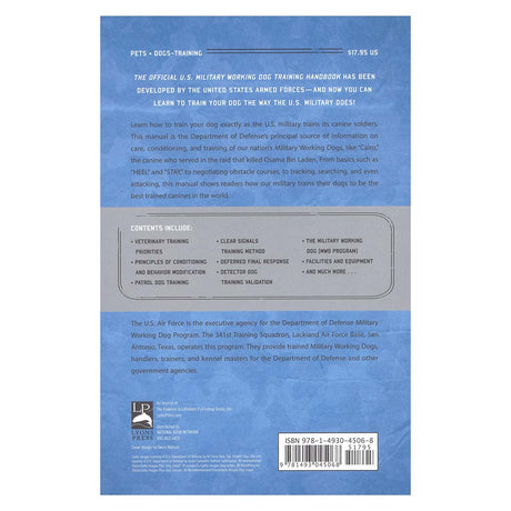 Official US Military Working Dog Training Handbook