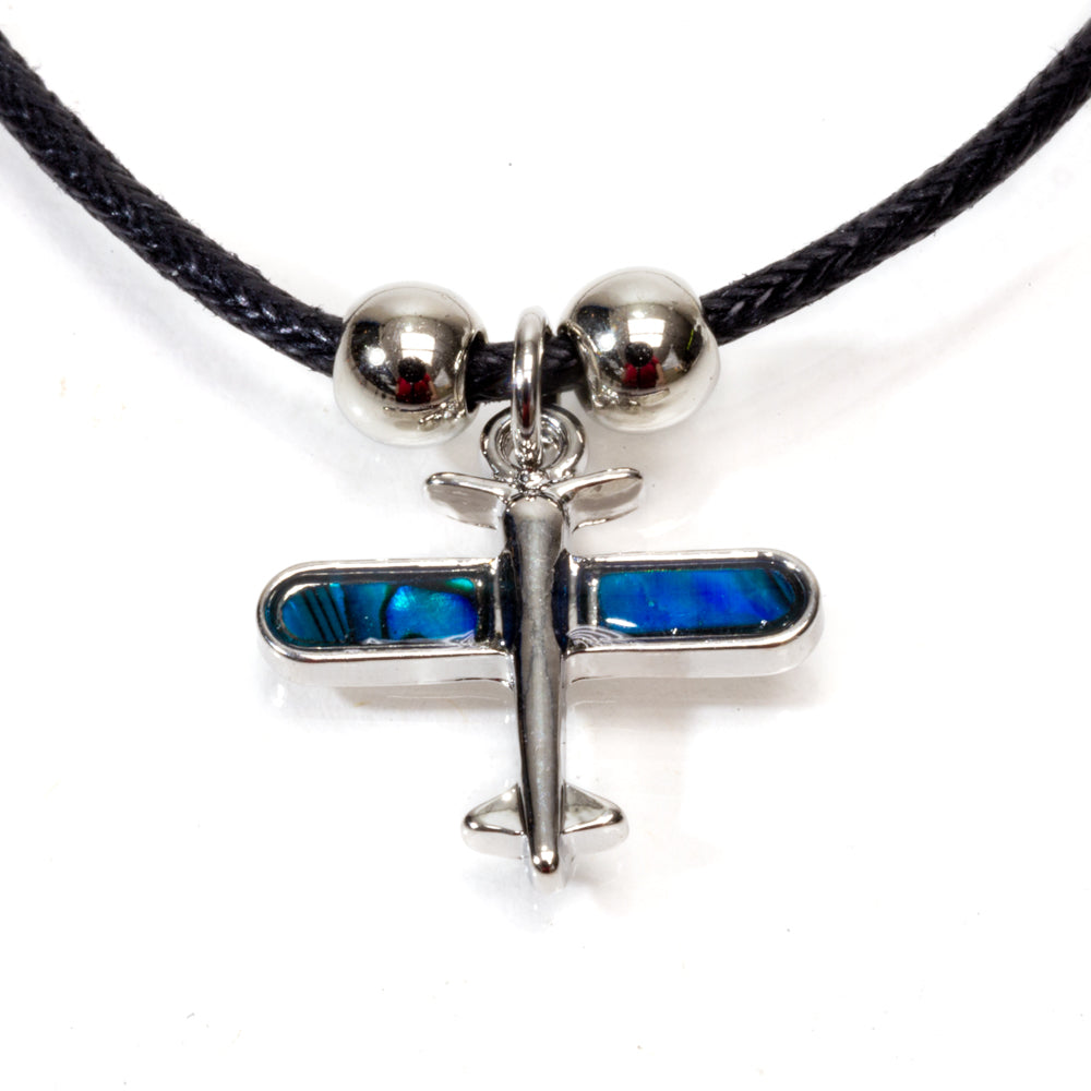 Paua Shell Airplane Necklace