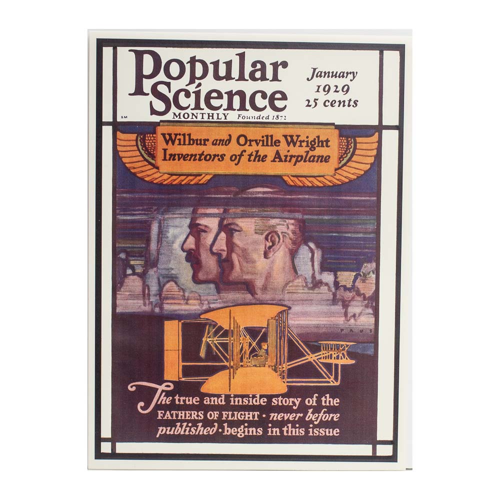Popular Science Wright Brothers Vintage Reproduction Poster