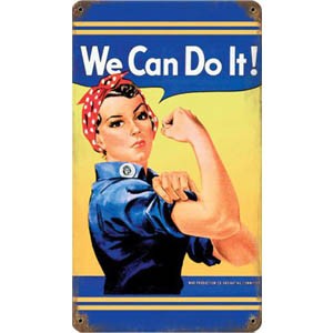 Rosie the Riveter Vintage Sign
