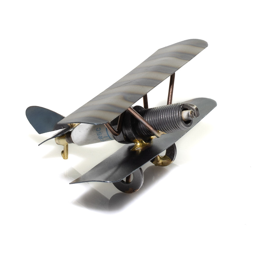 Spark Plug Biplane Sculpture
