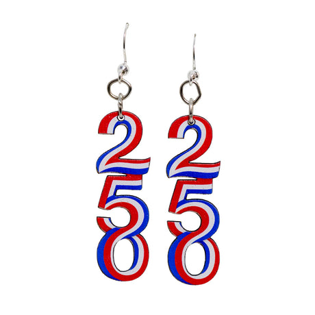250th Red White and Blue Earrings