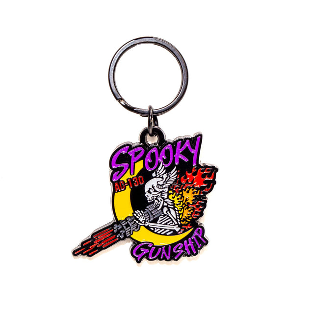 AC-130 Spooky Gunship Cloisonne Keychain