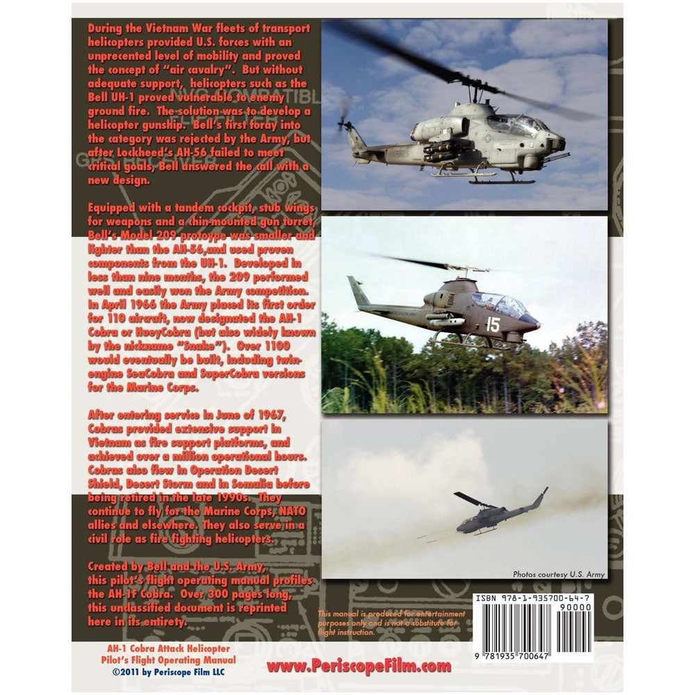 AH-1 Cobra Attack Helicopter Pilot's Flight Operating Instructions