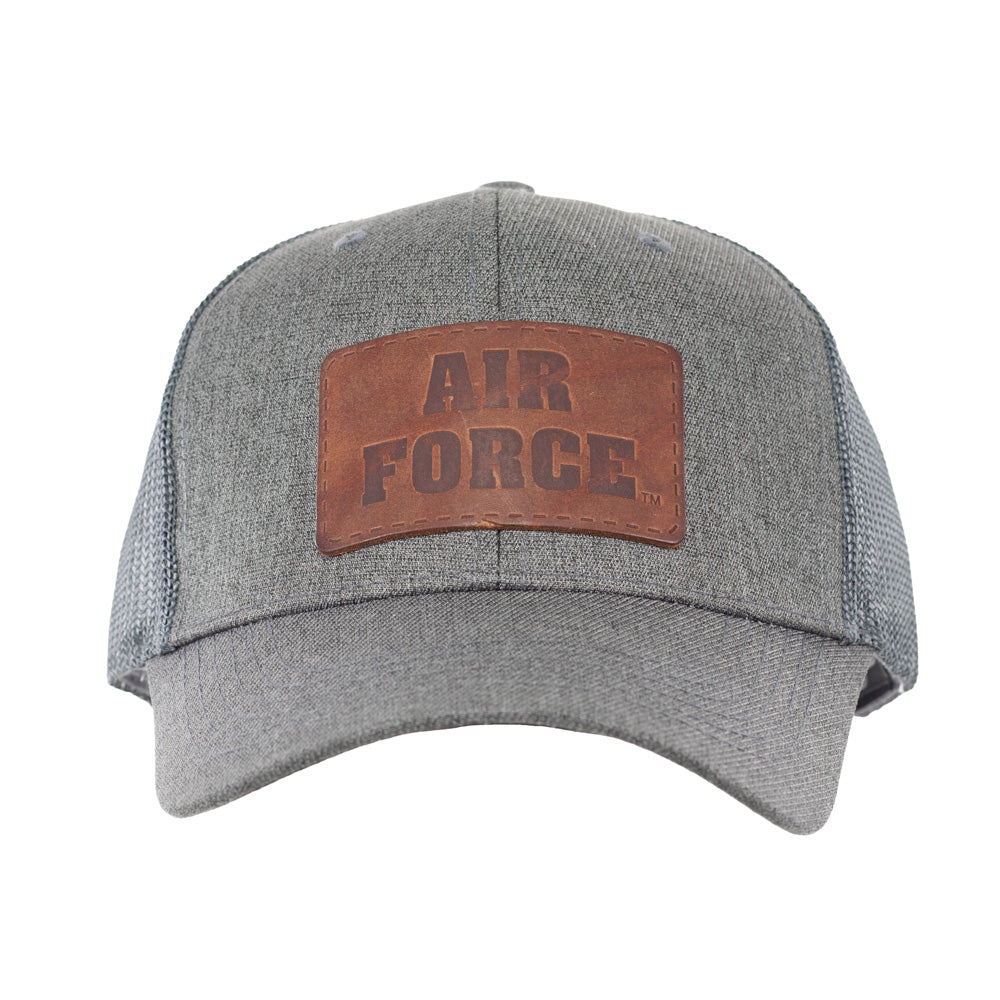 Air Force Leather Patch Trucker Cap