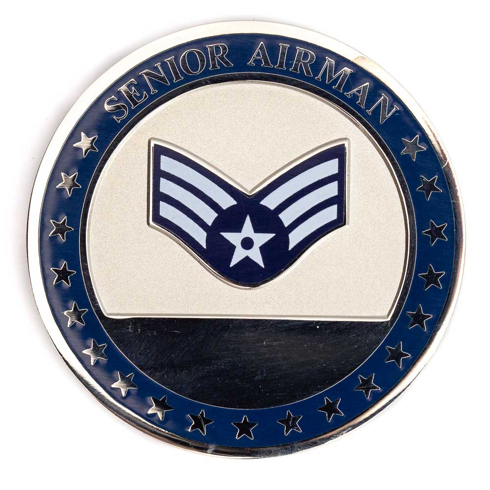 US Air Force Senior Airman (E4) Challenge Coin - Militaria Collectible