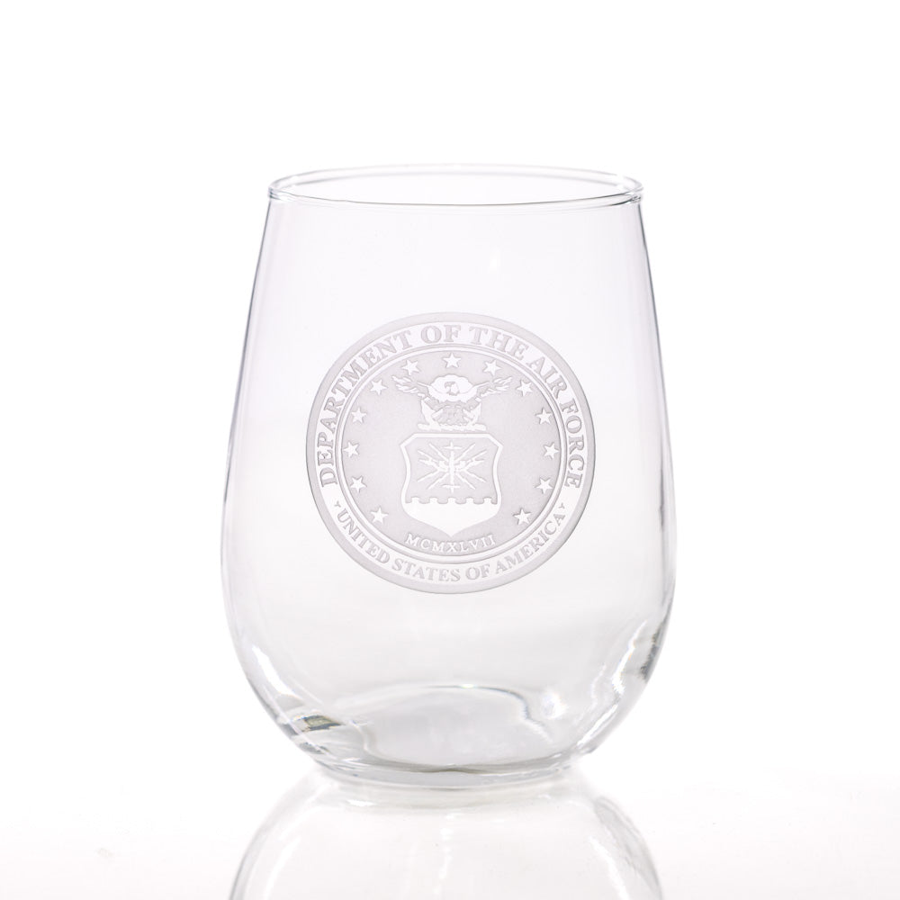 Air Force Stemless Wine Glass