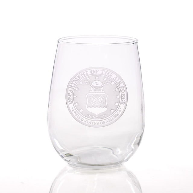 Air Force Stemless Wine Glass