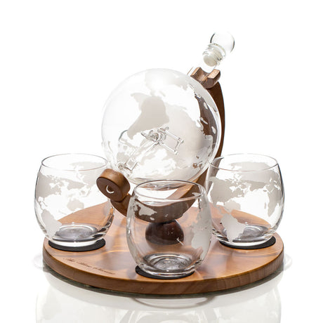 Airplane 4-Glass Decanter