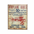 Airplane Rides Tin Sign