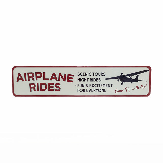 Airplane Rides Wide Sign