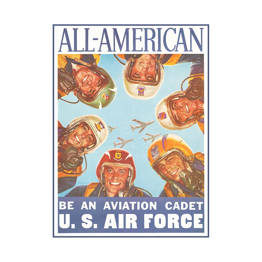 All-American Air Force Poster 1950's