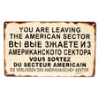 American Sector Metal Sign