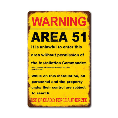 Area 51 Tin Sign