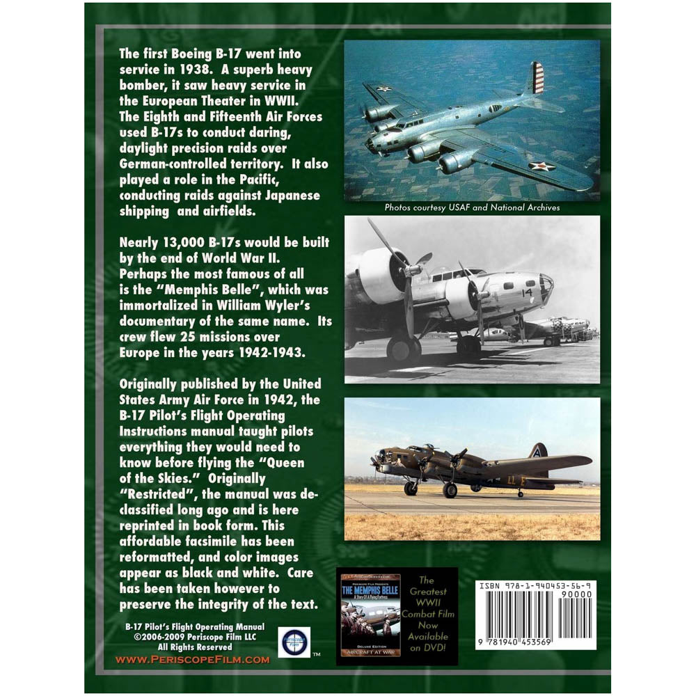 B-17 Bomber Pilot's Flight Operating Instructions