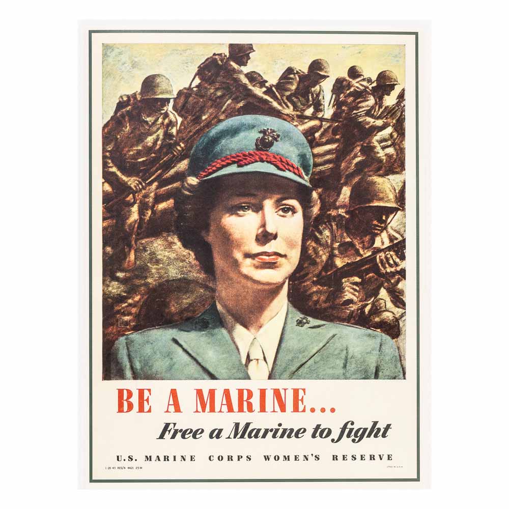 Be a Marine...Free a Marine to Fight Vintage Reproduction Poster