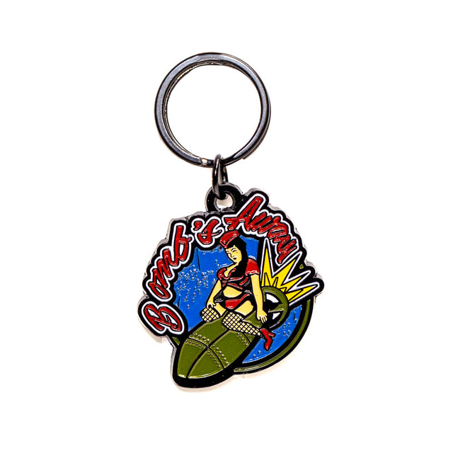 Bomb's Away Cloisonne Keychain