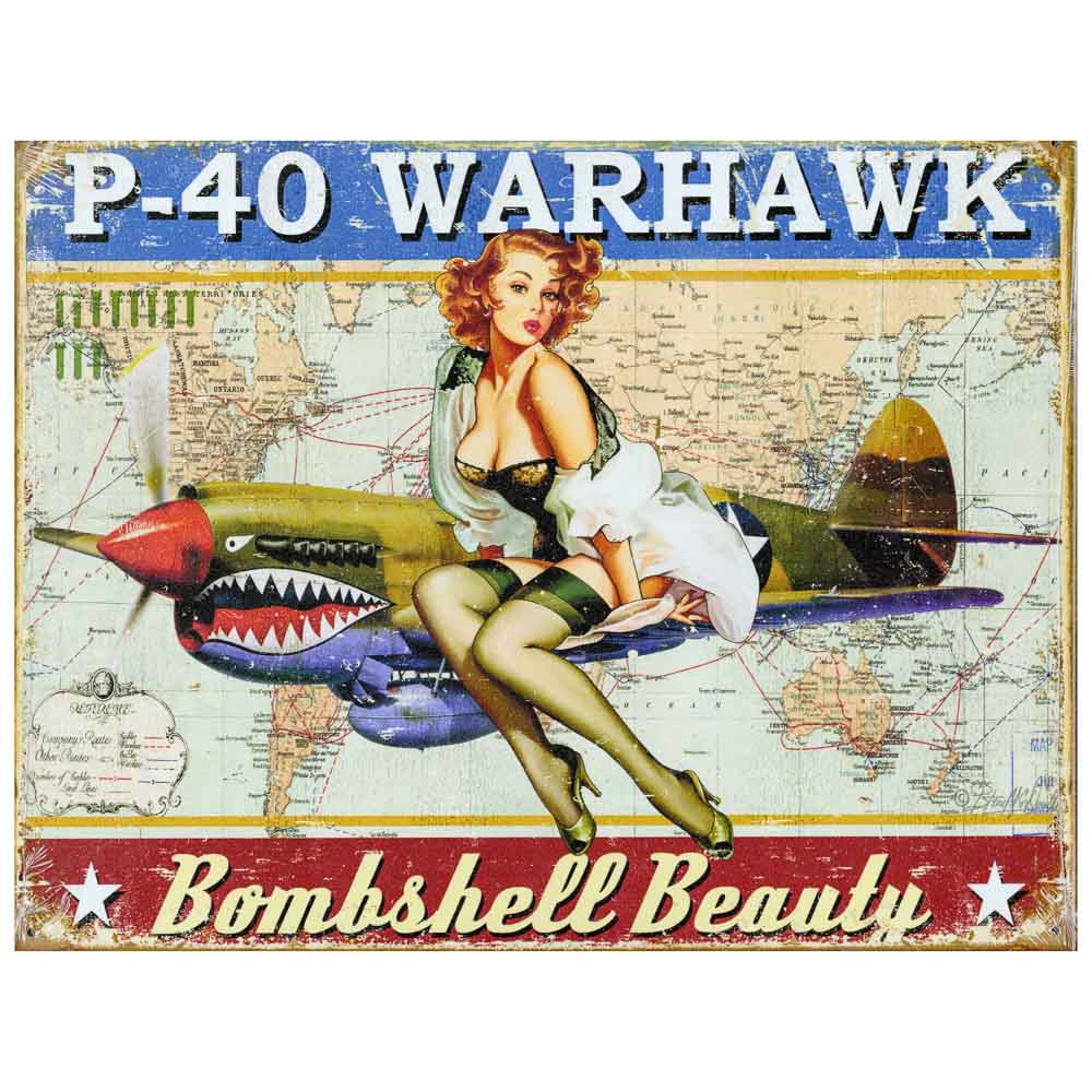 Bombshell Metal Sign