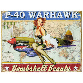 Bombshell Metal Sign
