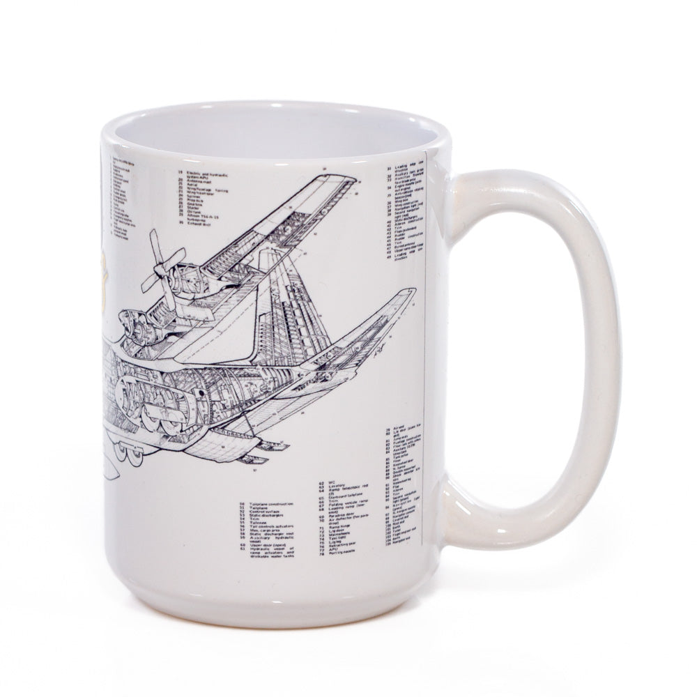 C-130 Hercules Blueprint Mug