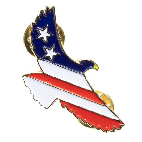 Eagle and Flag Outline Pin