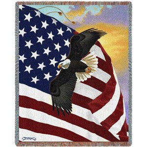 Eagle with Flag Throw