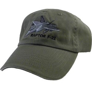 F-22 Embroidered Hat Olive Green