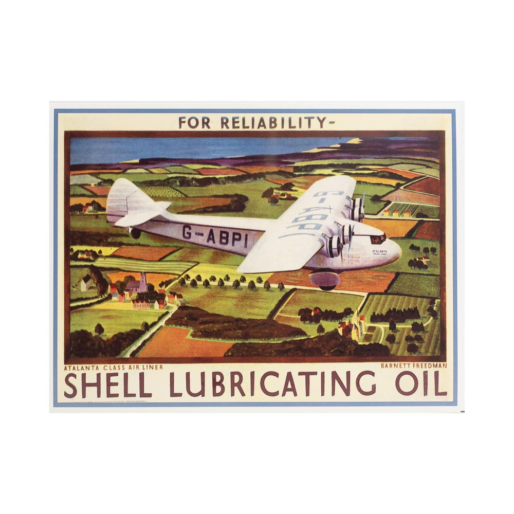 For Reliability Shell Lubricating Oil Vintage Reproduction Posterl