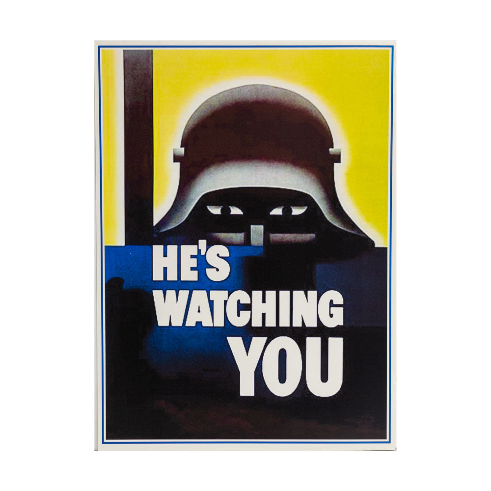 He's Watching You Vintage Reproduction Poster