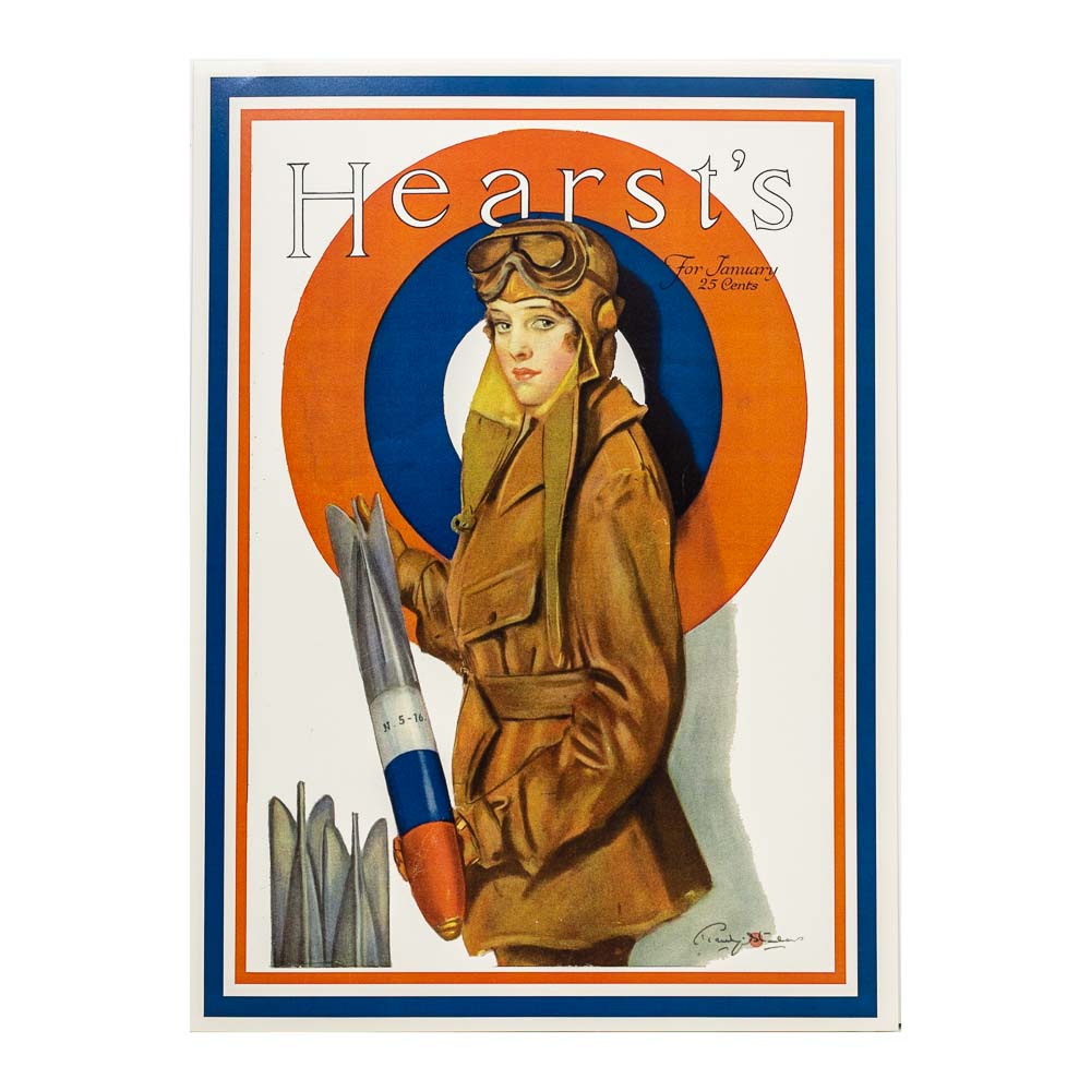 Hearst's For January Vintage Reproduction Poster