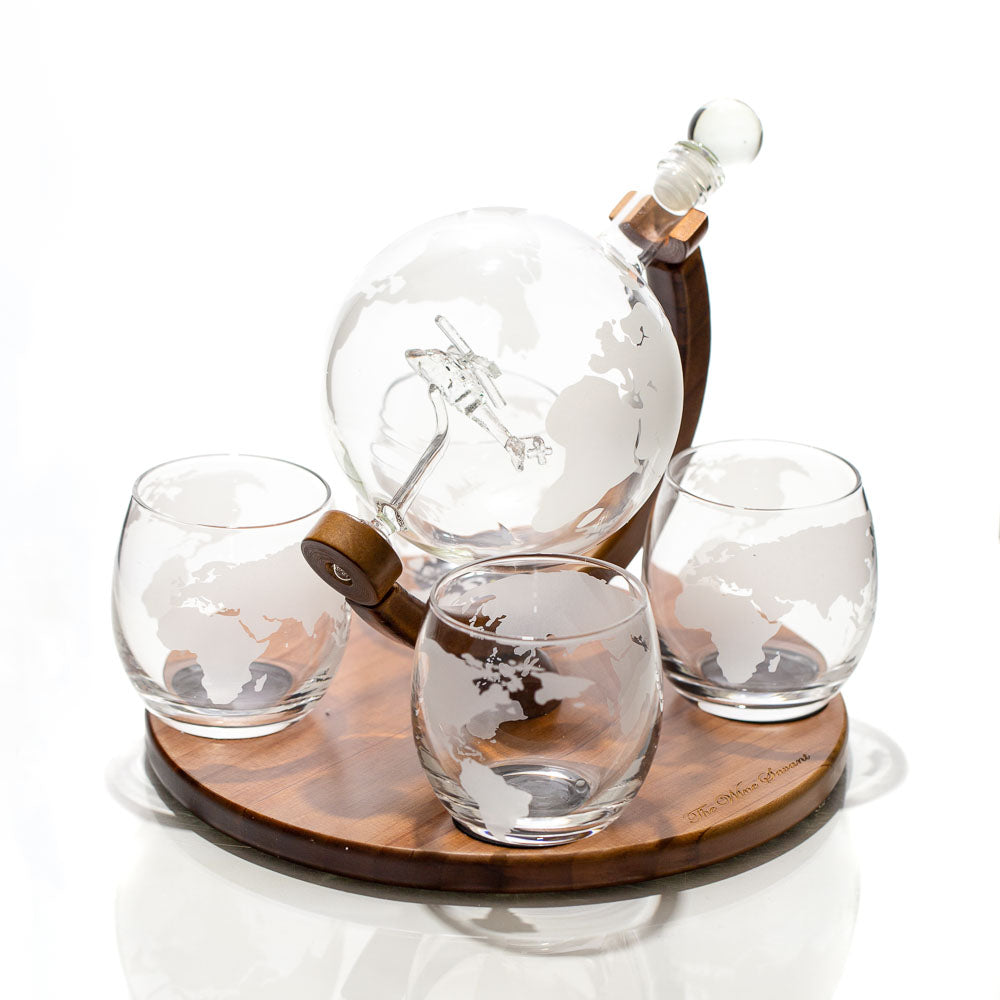 Helicopter 4-Glass Decanter