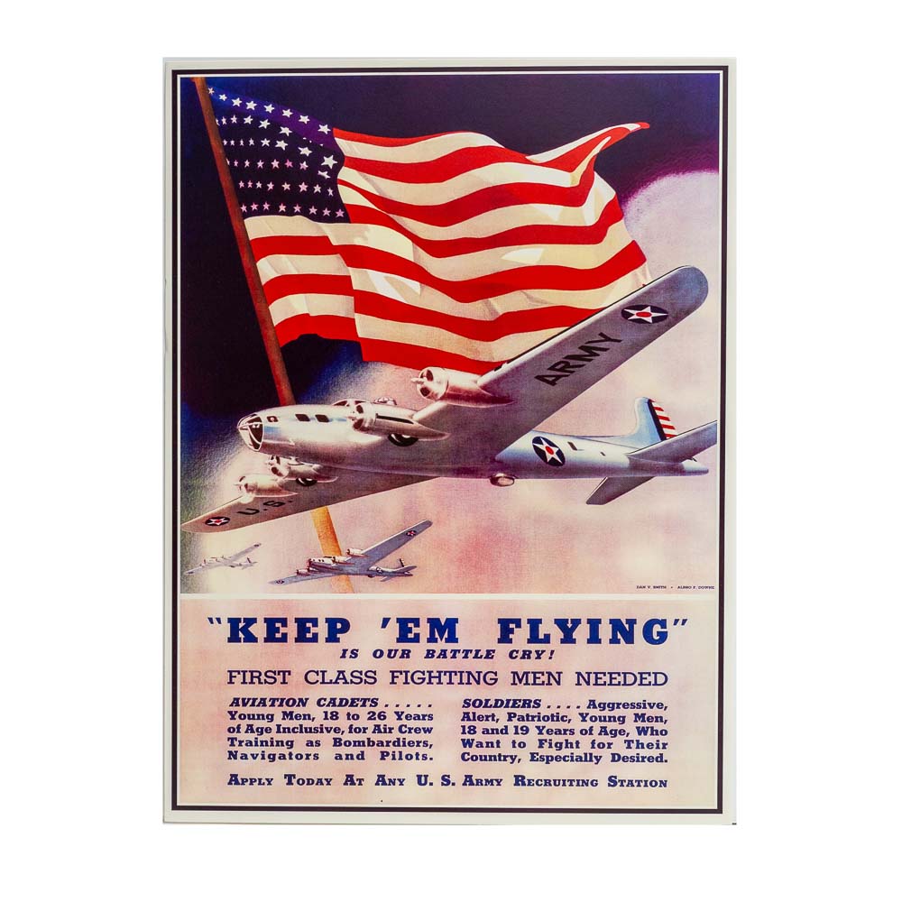 Keep 'Em Flying Vintage Reproduction Poster