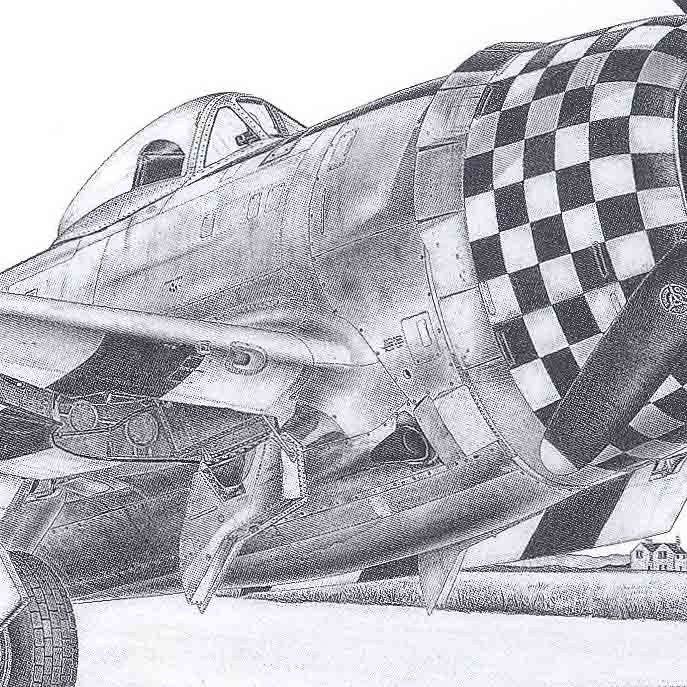 Kinsley P-47 12x19 Matted