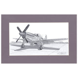 Kinsley P-51D 7x11 Matted Print