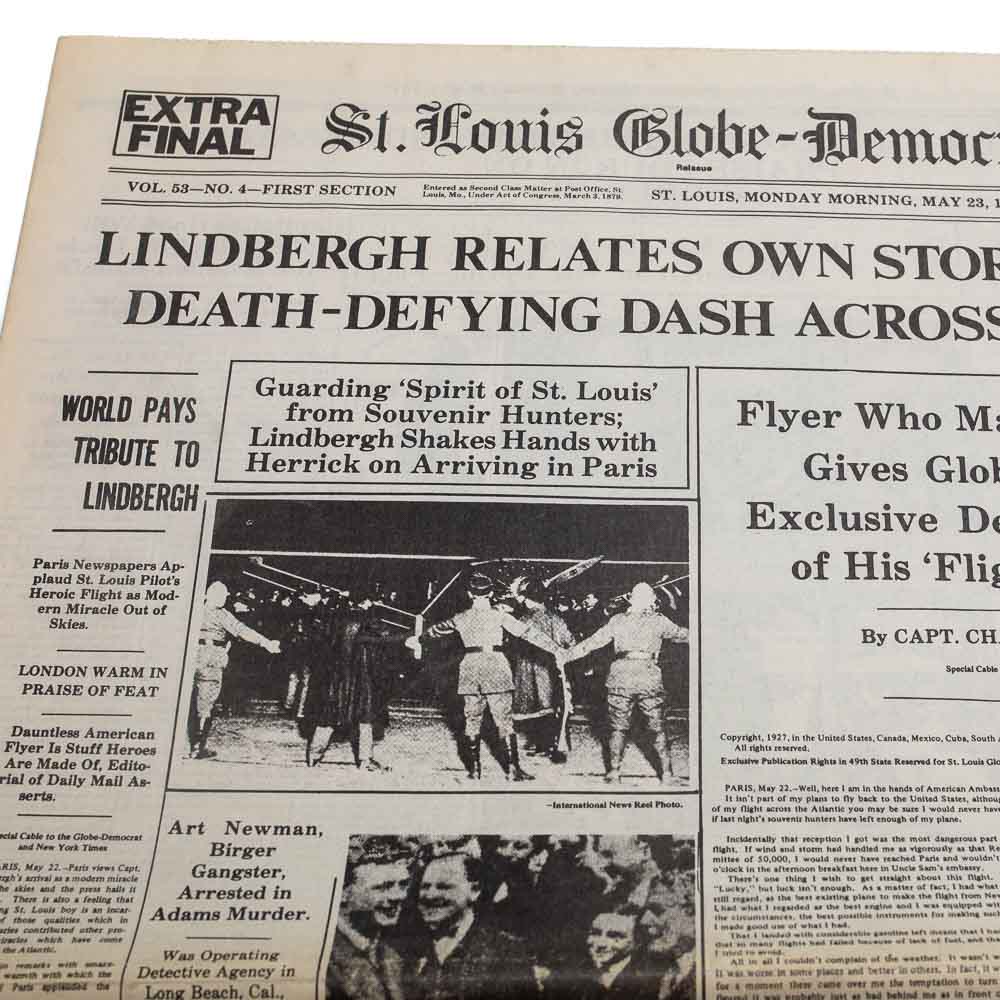 Lindbergh Relates Own Story Vintage Reproduction