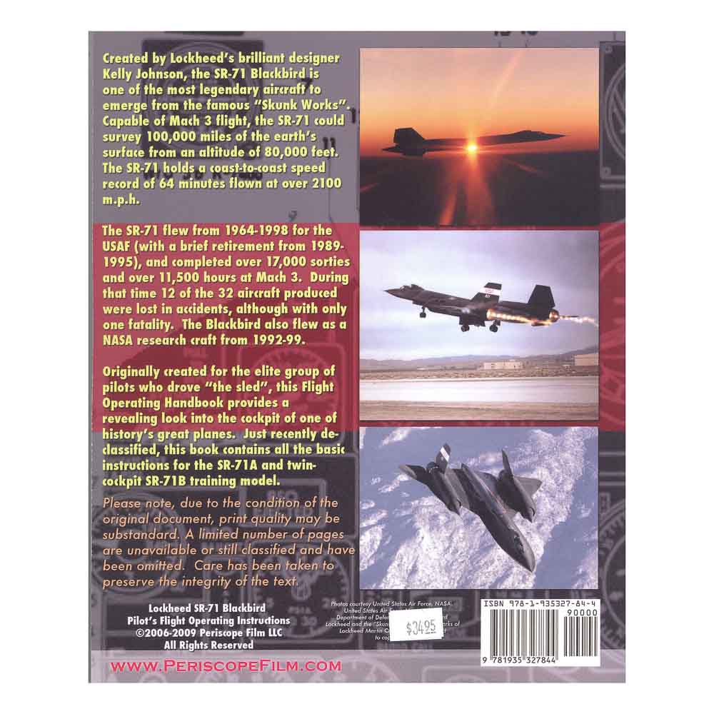 Lockheed SR-71 Blackbird Pilot's Flight Operating Instructions