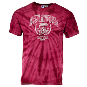 Assorted Museum Crest T-Shirt Colors - Red Tie Dye