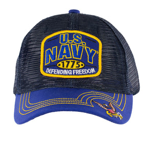 Navy Trucker Style Cap