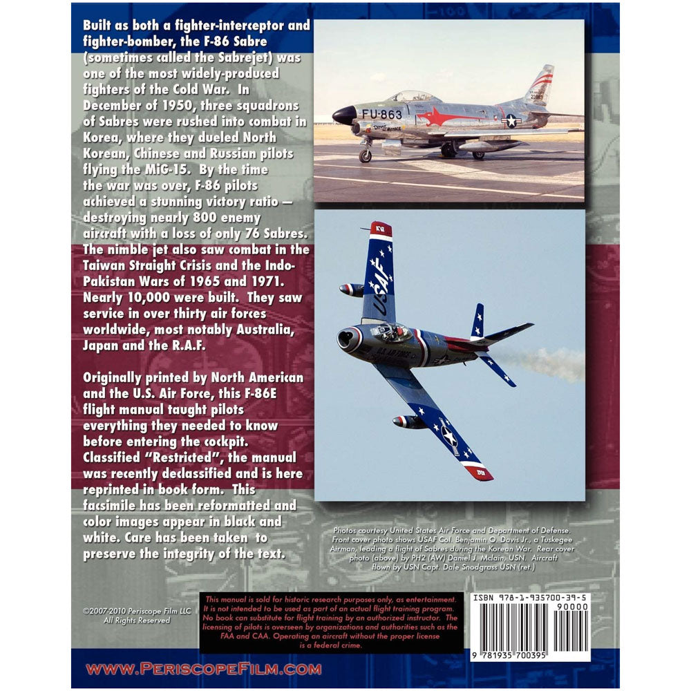 North American F-86 Sabre Pilot's Flight Operating Instructions