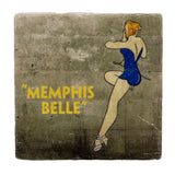 Nose Art Coasters - MB BLUE