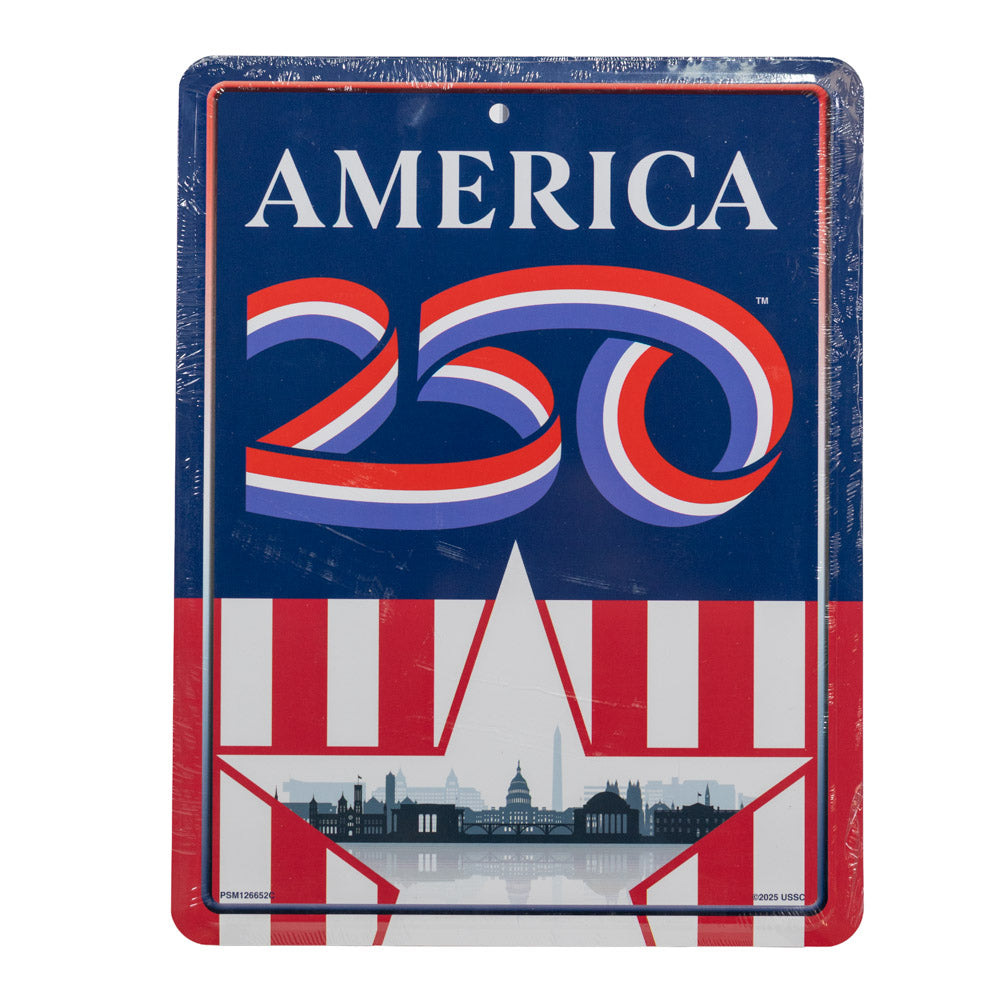 Official America 250 Tin Sign