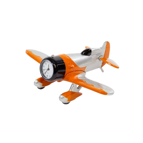 Orange and Silver Gee Bee Clock