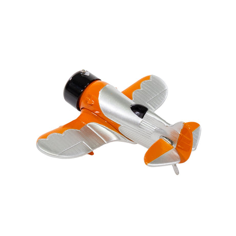 Orange and Silver Gee Bee Clock