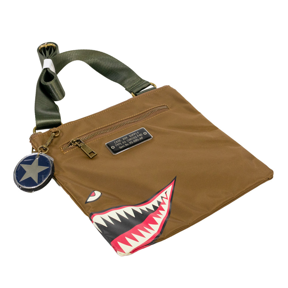 70〜80's アビエーターバッグ/コットン製/made in USA/USAF US Air Force Recycled Military Tent Crossbody - Vintage