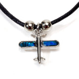 Paua Shell Airplane Necklace