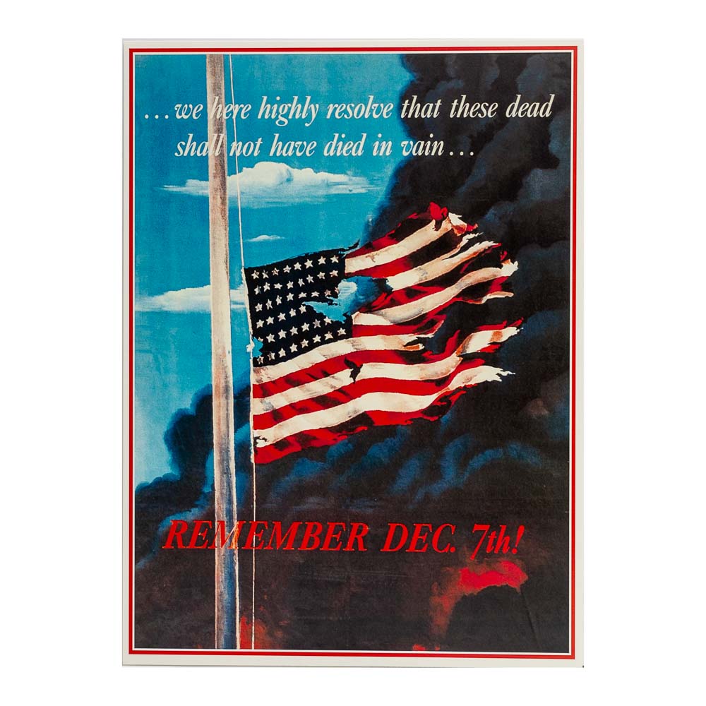 Remember Dec. 7th Vintage Reproduction Poster