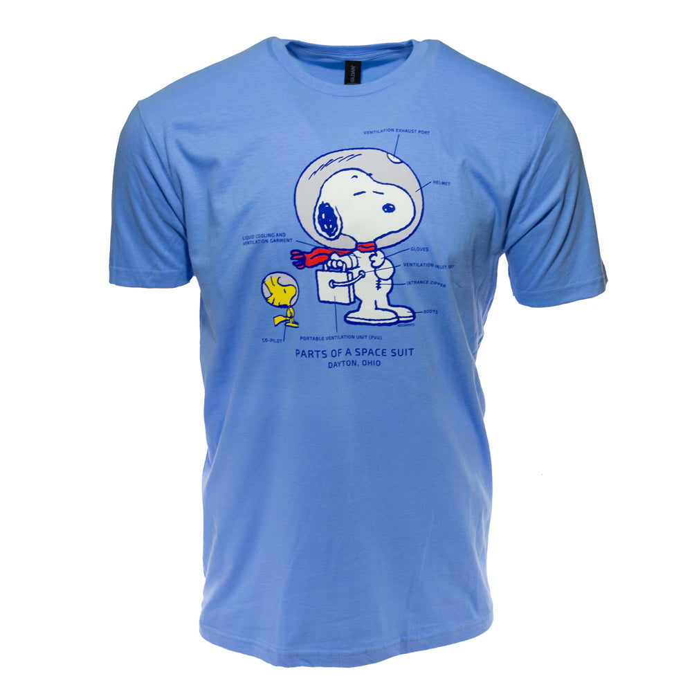 スヌーピー【SNOOPY】organic cotton T-shirts(ASTRONAUT) Snoopy Space Suit Parts T-Shirt – Air Force Museum Store