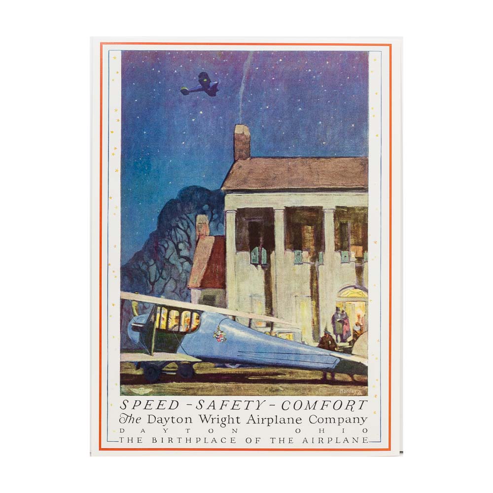 Speed Safety Comfort Dayton Wright Airplane Co. Vintage Reproduction Poster